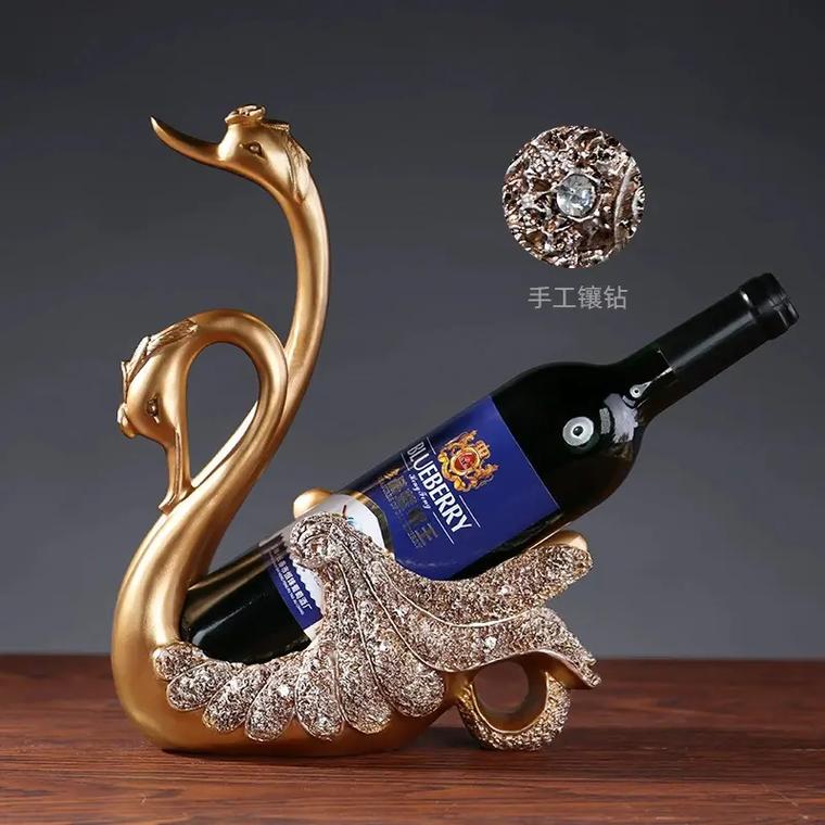 红酒架鹿摆件天鹅梅花鹿树脂酒架工艺品酒店大厅装饰餐厅客厅摆件
