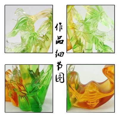 【琉璃工艺品/礼品/收藏品/厂家直销/高档琉璃摆件/竹福】价格,厂家,图片,玻璃工艺品,太仓市浮桥镇鑫钰琉璃坊-